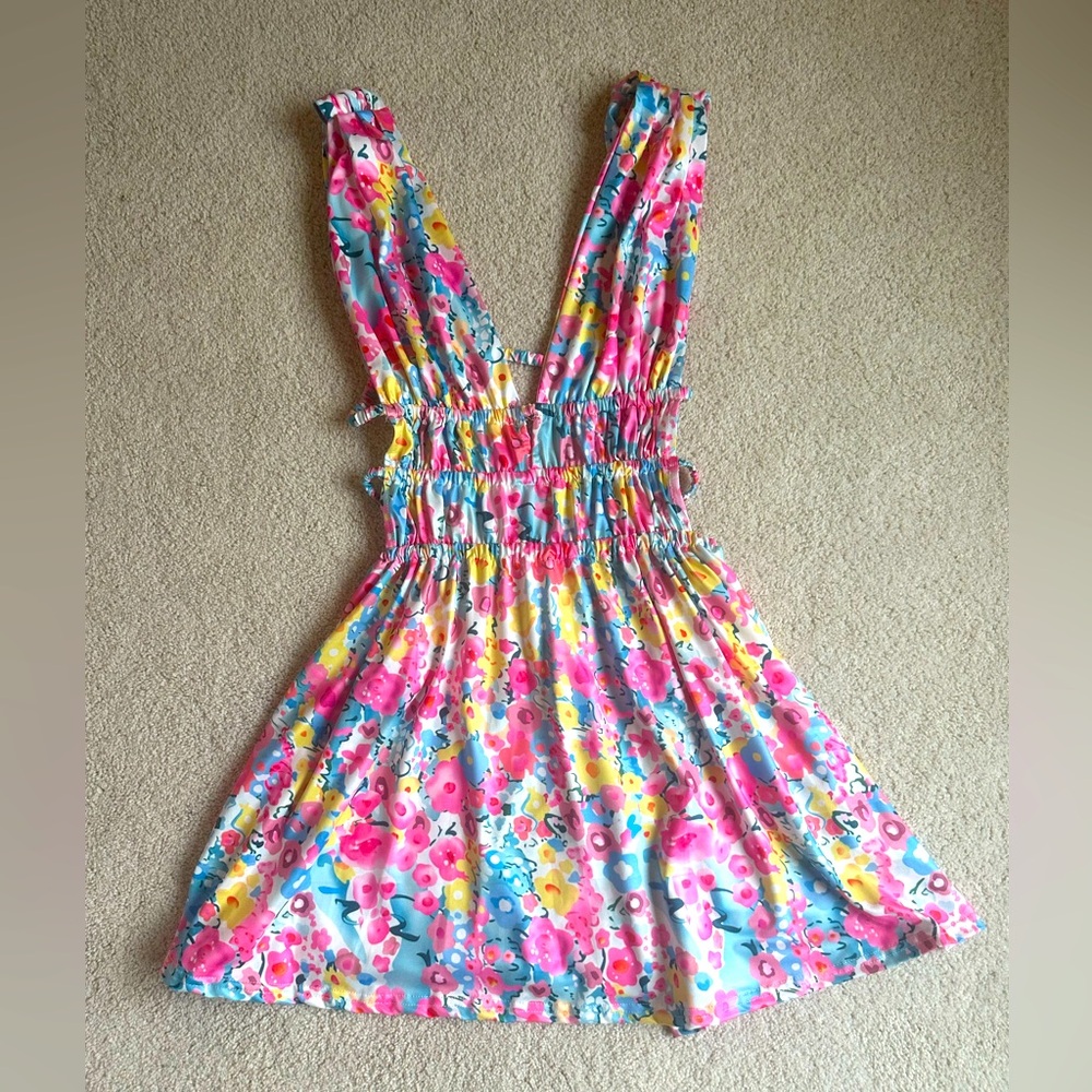 Floral open back sundress